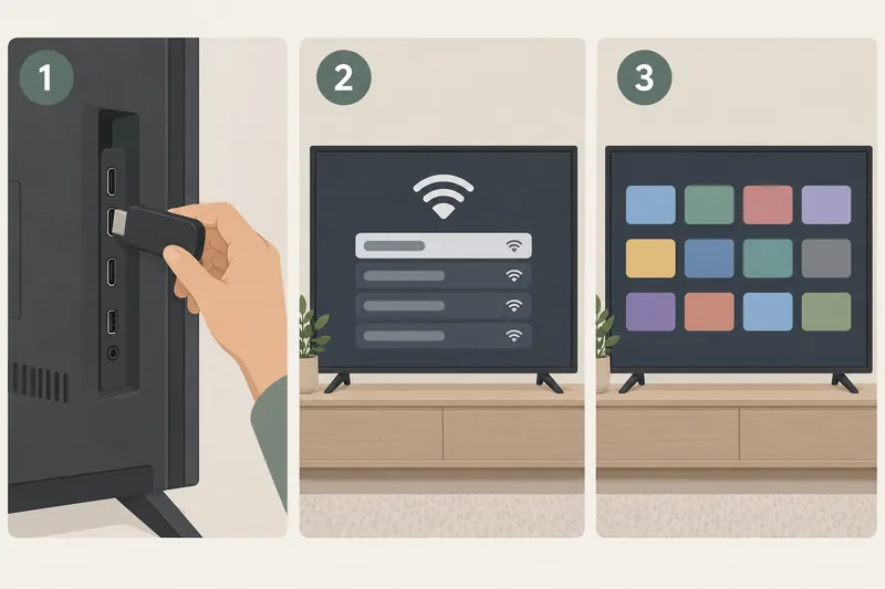 Three-step EZStream setup illustration